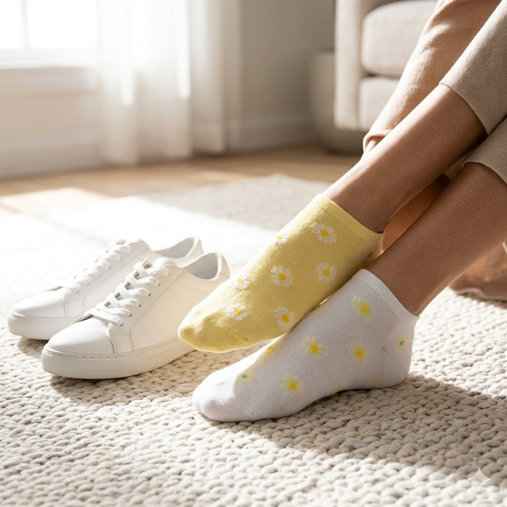 Soft Lily Collection – 5-Pack Women’s Ankle Cotton Socks – Size 36-41