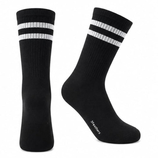 3Feathers Sportive Cotton Long Socks for Men Free Size Fits 40-46
