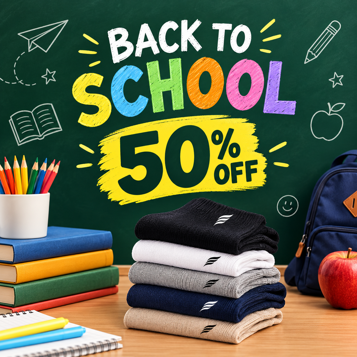 🎒 BACK TO SCHOOL OFFER — 50% OFF🔥