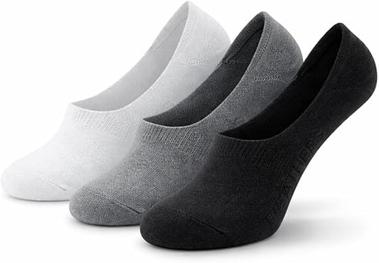 3 Feathers Invisible Antislip Cotton Socks for Men - 3 Pairs Pack