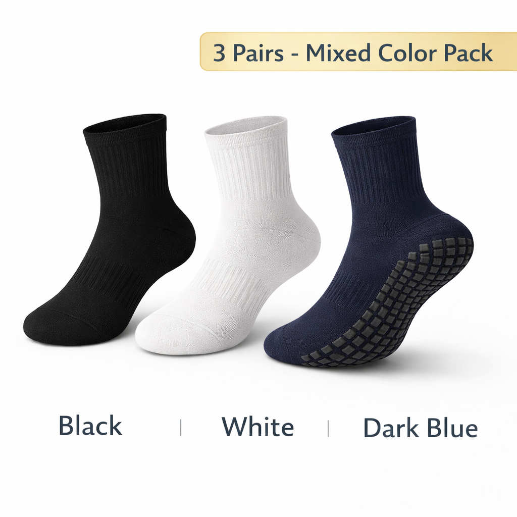 Umra/Sports Anti Slip Cotton Socks - 3 Socks Offer