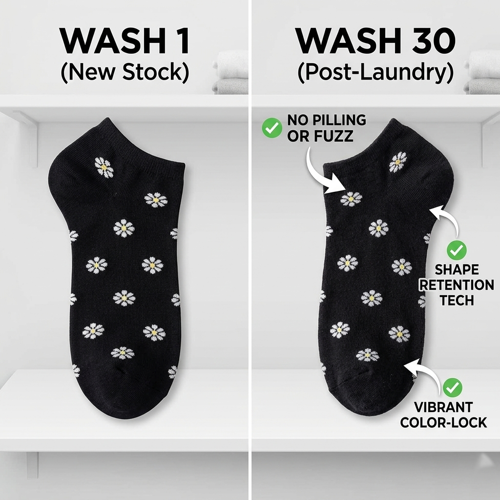 Soft Lily Collection – 5-Pack Women’s Ankle Cotton Socks – Size 36-41