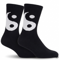3Feathers Balance Design Cotton High Ankle Socks Free Size Fits 38-44 for Unisex - Black & White