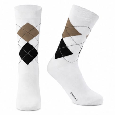 3Feathers Classic Argyle Cotton Long Socks for Men Free Size Fits 40-46