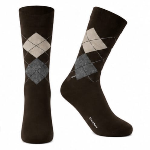 3Feathers Classic Argyle Cotton Long Socks for Men Free Size Fits 40-46
