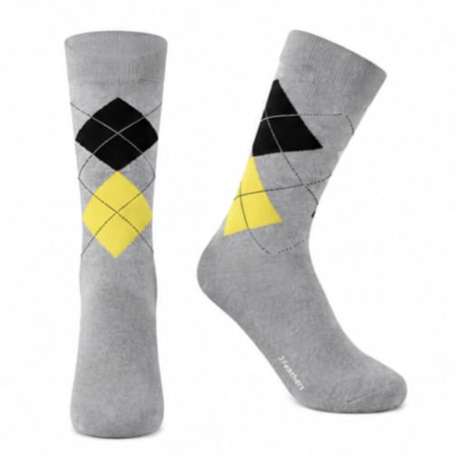 3Feathers Classic Argyle Cotton Long Socks for Men Free Size Fits 40-46