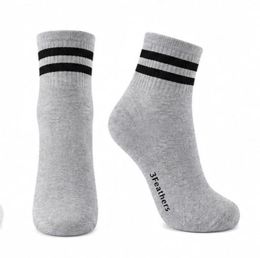 3Feathers Cotton High Ankle Sportive Socks for Men Free Size Fits 40-46