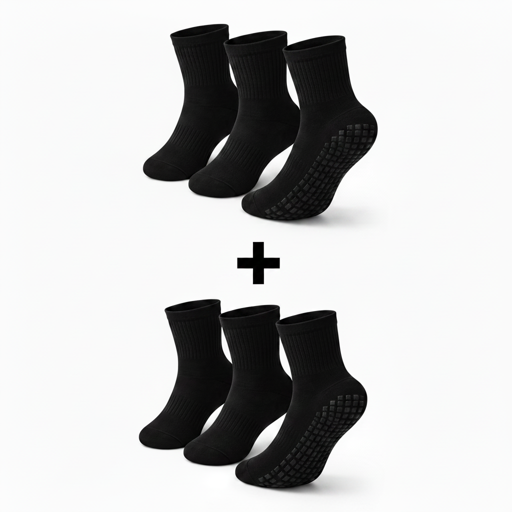 Umra/Sports Anti Slip Cotton Socks - 6 Pairs Offer