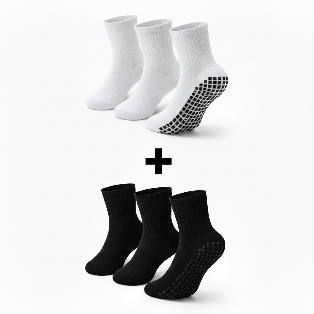 Umra/Sports Anti Slip Cotton Socks - 6 Pairs Offer