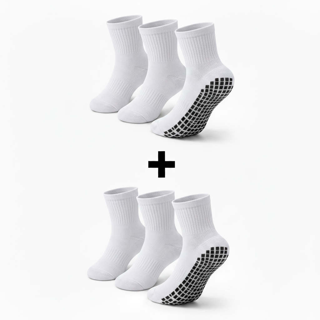 Umra/Sports Anti Slip Cotton Socks - 6 Pairs Offer