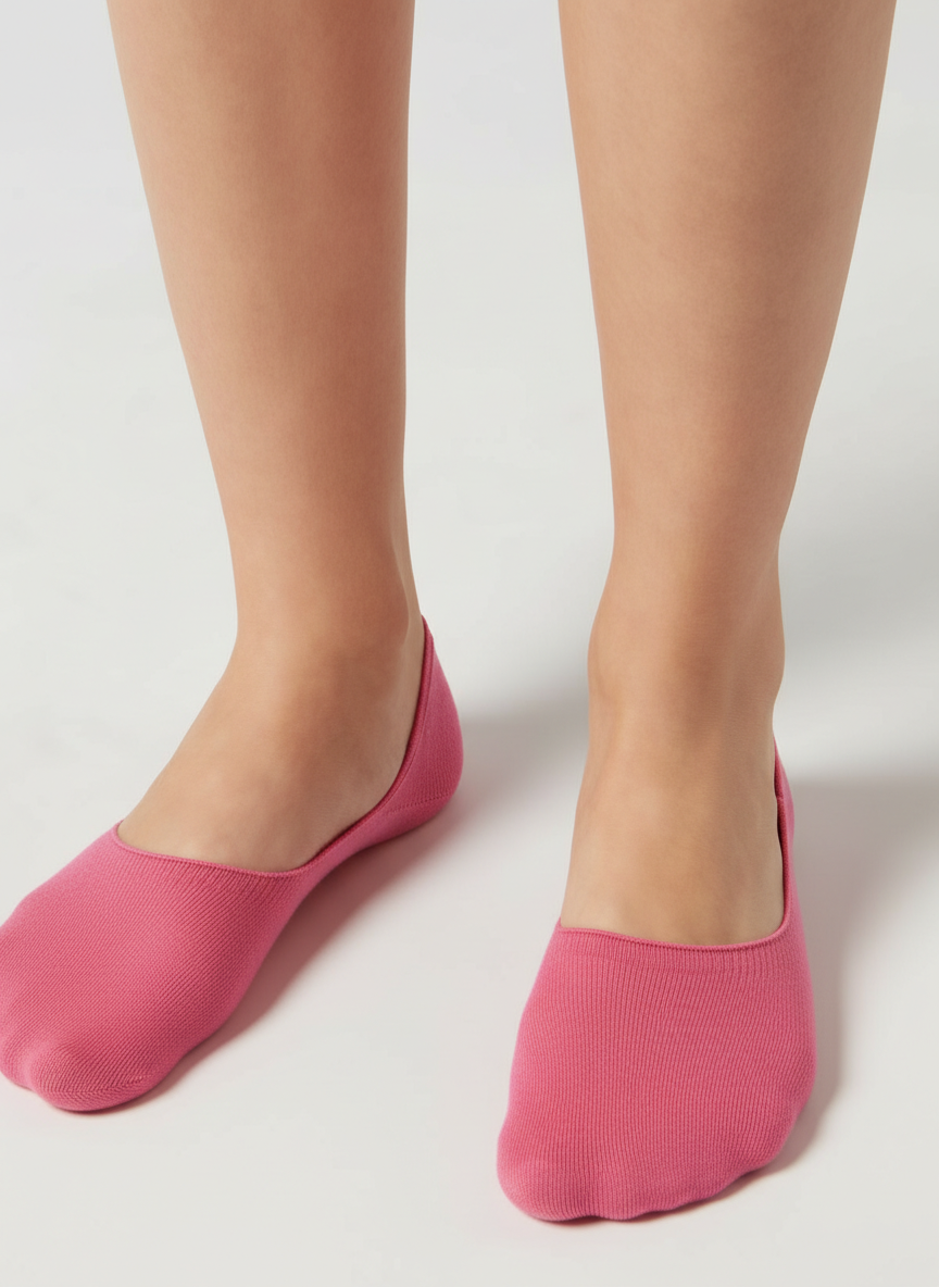 3 Feathers Invisible Antislip Cotton Socks Free Size Fits 36-41 for Women