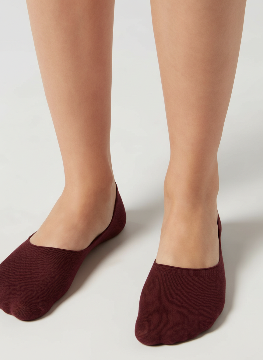 3 Feathers Invisible Antislip Cotton Socks Free Size Fits 36-41 for Women