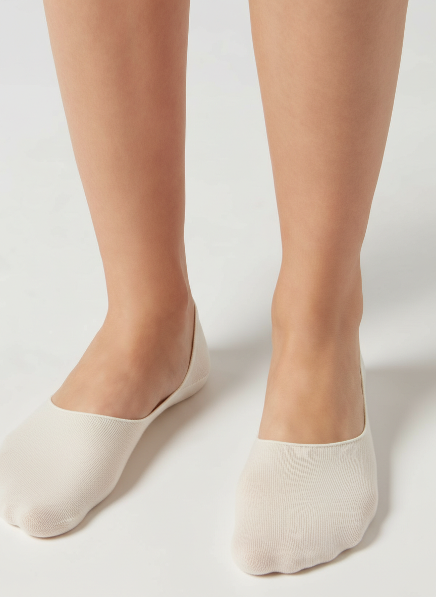 3 Feathers Invisible Antislip Cotton Socks Free Size Fits 36-41 for Women